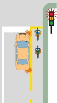 Einspuren-ununterbrochener-Radstreifen