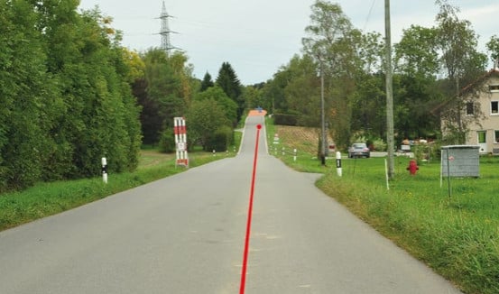 Blickführung auf der Gerade